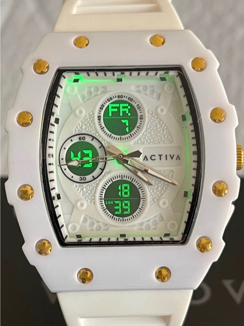 Activa X Invicta Digital Essentials Men's Watch - 42.8mm, White new